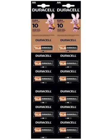 4 Set de Pilas Alcalina AA Duracell (1 Set Trae 12 PCS)