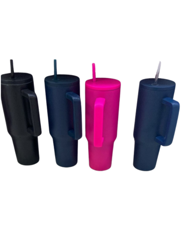 Vasos con Bombilla Colores Surtidos x 4 Unds.Medida: 1.200 ML