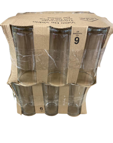 6 Set de Vasos de Vidrio (1 Set  Trae 6 PCS)