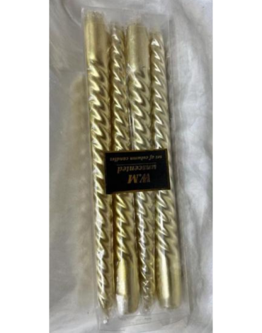 6 Set de Velas Navideñas Doradas. (1 Set Trae 4 PCS)