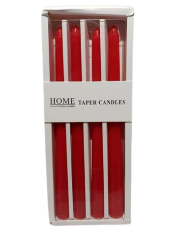 6 Set de Velas Navideñas Rojas. (1 Set Trae 4 PCS)