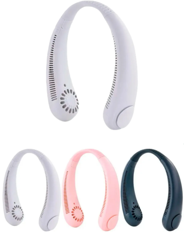 Ventilador de Cuello Recargable Colores Surtidos x 6 Unds.