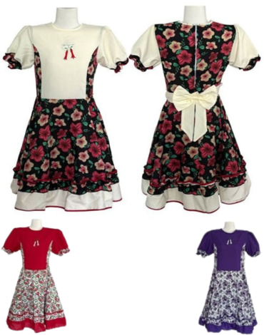 Vestido Chinita Niña Colores Surtidos x 12 Unds. Talla: 2 - 4