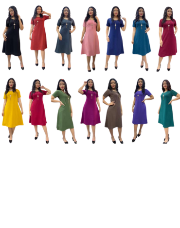 Vestido Semi Largo Sofia x 3 Unds.Talla: L - XL -XXL