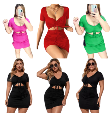 Vestido de Dama Colores Surtidos  x 4 Unds. Talla: Única