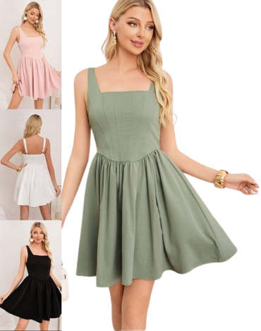 Vestido de Mujer Colores Surtidos x 12 Unds.Talla: S  - M- L