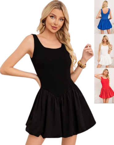 Vestido de Mujer Colores Surtidos x 12 Unds.Talla: S  - M- L