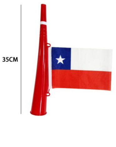 Vuvuzela  Fiestas Patrias Colores Surtidos x 12 Unds.Medida: 35 cm aprox.