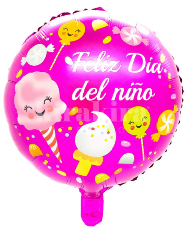 Globos Metálico Feliz Día del Niño x 50 Unds. Medida: 18´ aprox