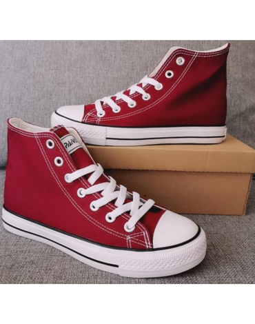Zapatilla Mujer de Lona Color Único con Caña  x 12 Pares: Talla: 35 al 40
