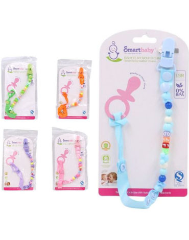 Cadena Porta Chupete Colores Surtidos x 12 Unds.