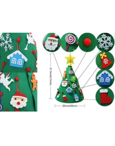 Árbol 3D de Navidad x 4 Unds. Medida: 70cm x 50 cm aprox.