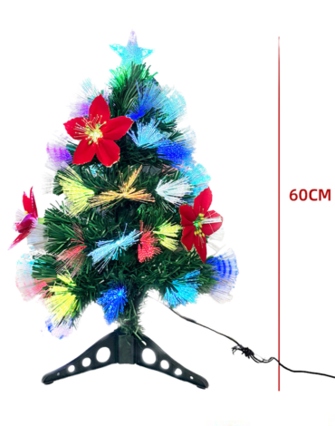 Árbol Navidad Luces Led x 12 Unds. Medida: 60 cm aprox.