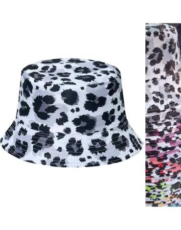 Gorro Pescador Adulto Animal Print Colores Surtidos x 12 Unds.