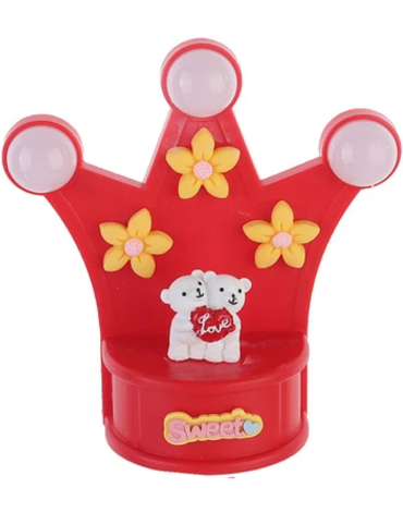 Lámpara Corona con Osos San Valentin x 4 Unds. Medida: 13 x 13.8 cm aprox.