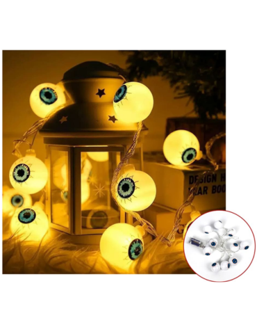 Luces Ojos de Halloween x 6 Unds. Medida: 2 metros aprox.