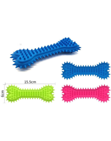 Juguete de Goma para Mascota Colores Surtidos x 12 Unds. Medida: 6 x 15.5 cm aprox.