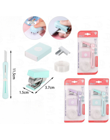 6 Set de Mini Corchetera Colores Surtidos (1 Set Trae 5 PCS)
