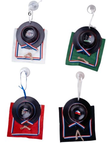 Adorno para Auto Sombrero con Manta Colores Surtidos x 12 Unds.