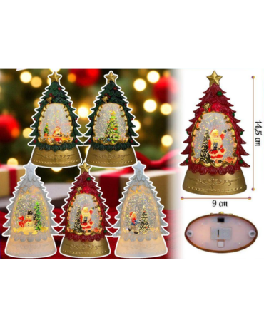 Adorno Globo Árbol de Navidad Modelos Surtidos x 4 Unds. Medidas: 9 x 14.5 cm aprox.