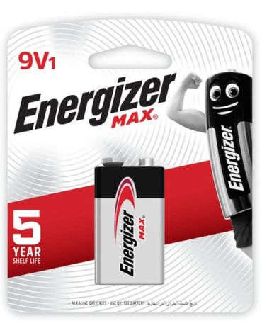 Pila Alcalina 9V1 Energizer Max x 6 Unds.