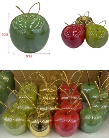 Adorno de Manzanas Decorativa x 6 Unds.Medida: 10 x 7 cm aprox.