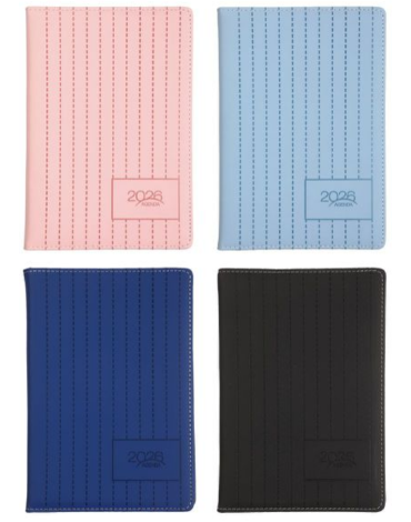 Agenda 2026 Colores Surtidos x 6 Unds. Medida: 21.3 x 14.8 cm aprox.