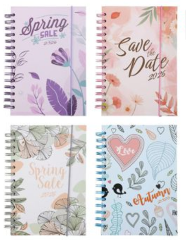 Agenda 2026 Modelos Surtidos x 6 Unds. Medida: 21 x 14.5 cm aprox.
