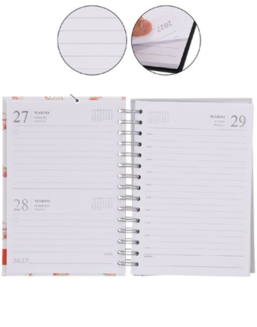 Agenda 2027 A6 Modelos Surtidos x 6 Unds. Medida: 15.5 x 10.5 cm aprox.