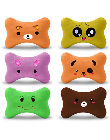 Almohada de Viaje Infantil Diseño Caritas x 4 Unds.