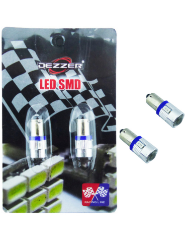 10 Set Ampolleta De 6 LED con Lupa de un Contacto Luz Azul (1 Set Trae 2 PCS)