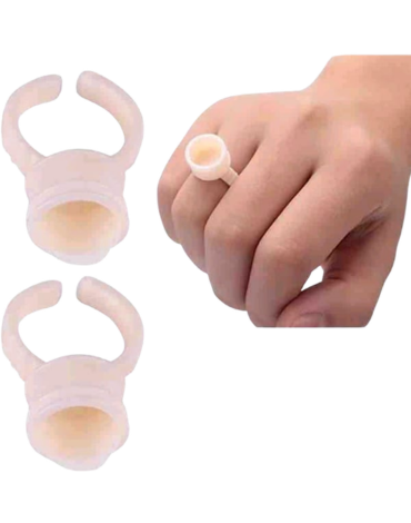 3 Set de Anillo de Silicona para Pegamento de Pestañas (1 Set Trae 100 PCS)