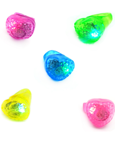 Anillo Cristal Led Halloween Colores Surtidos x 12 Unds.