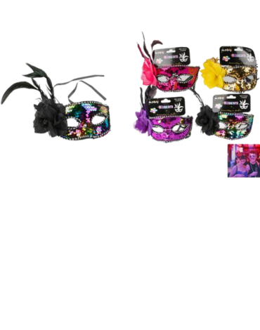 Antifaz de Fiesta Colores Surtidos x 6 Unds.Medida: 17 x 8 cm aprox.