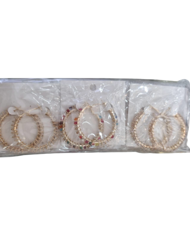 Aros Colgantes Colores Surtidos x 24 Pares.