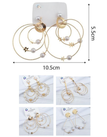 Aros de Fantasia Modelos Surtidos x 12 Pares.