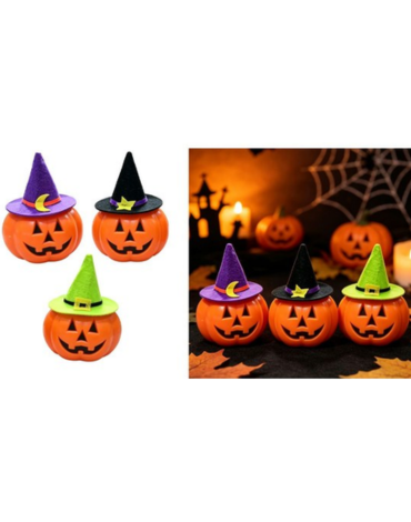 Adorno Calabazas de Halloween Colores Surtidos x 12 Unds.