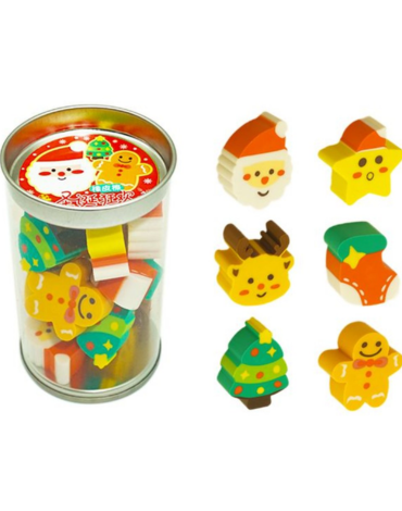 12 Set Goma de Borrar de Navidad (1 Set Trae 12 PCS)
