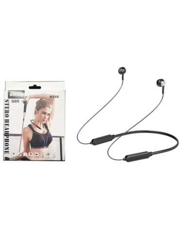 Audífonos Sin Goma con Bluetooth Color Negro x 4 Unds.