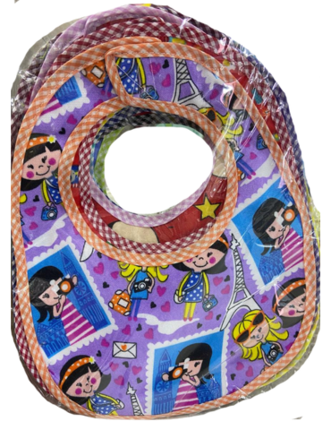 Babero de Bebé con Velcro Modelos Surtidos x 12 Unds.Talla : 2  (3 a 6 Meses)