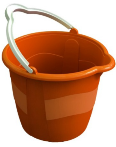Balde Plastico Colores Surtidos x 6 Unds. Medida: 11 litros aprox.