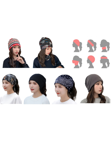 Bandanas Plush de Mujer Modelos Surtidos x 12 Unds. Medida: 25 x 34 cm aprox.