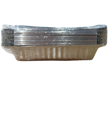 Bandeja de Aluminio C-18 c/ tapa de Cartón x100 Unds.Medidas:15 x 11 x 4cm aprox