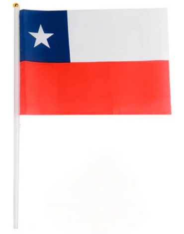 Bandera de Chile x 12 Unds. Medida: 80 x 59 x 87 cm aprox.