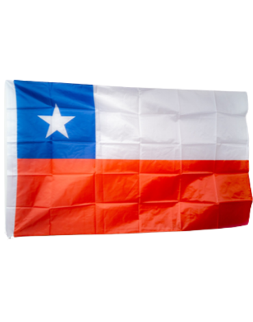 Bandera de Chile Similar Seda x 12 Unds. Medida: 60 x 90 cm aprox.