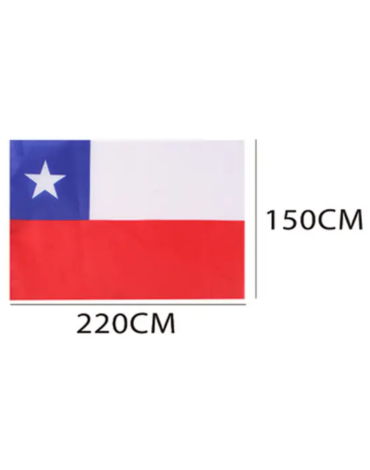 Bandera de Chile x 4 Unds. Medida: 220 x 150 cm aprox.