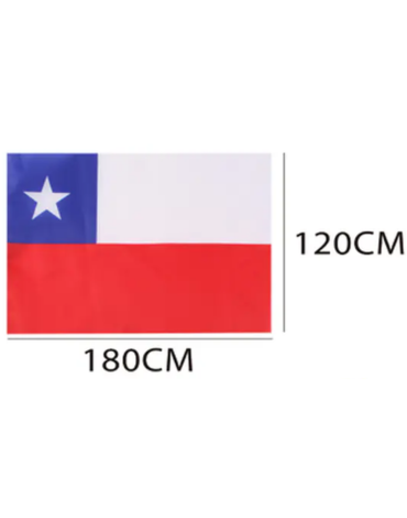 Bandera de Chile x 4 Unds. Medida: 180 x 120 cm aprox.