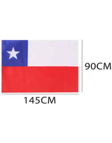 Bandera de Chile x 4 Unds. Medida: 145 x 90 cm aprox.