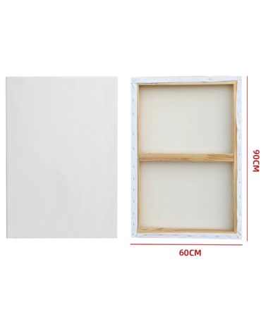 Bastidor de Lienzo para Pintar x 4 Unds. Medida: 60 x 90 cm aprox.