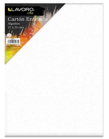 Cartón Entelado Lavoro x 4 Unds. Medida: 27 x 35 cm aprox.